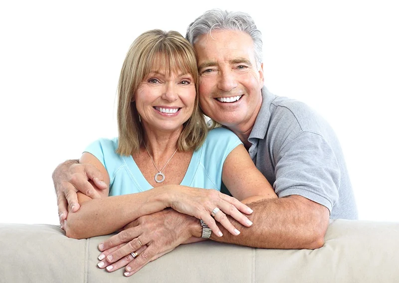Senior Happy Couple With Dental Implants From Hillandale Smiles